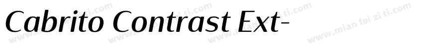 Cabrito Contrast Ext字体转换